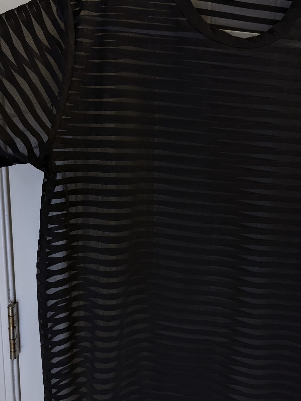 Black Sheer Striped Short-Sleeve Shirt - Fashion Nova Men - Picture 7 of 7